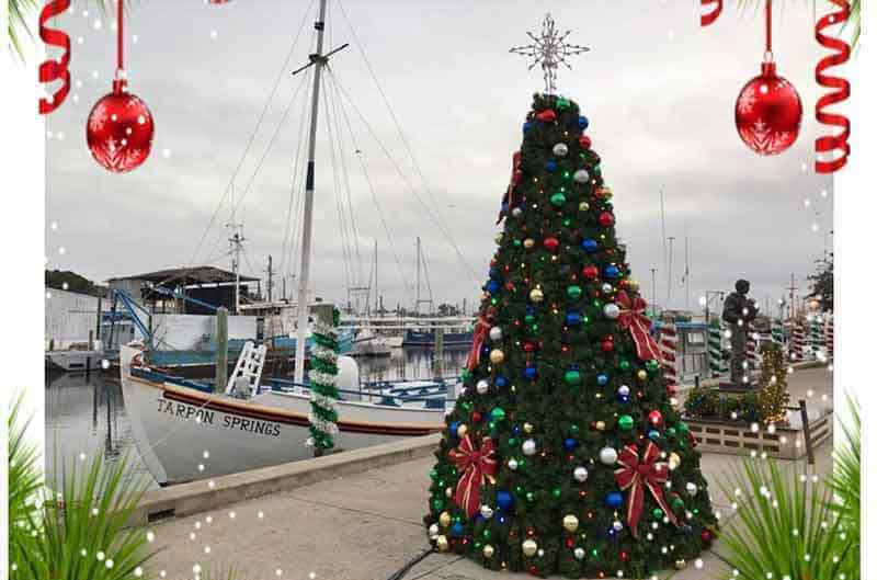 Sponge Docks Christmas Tree Lighting