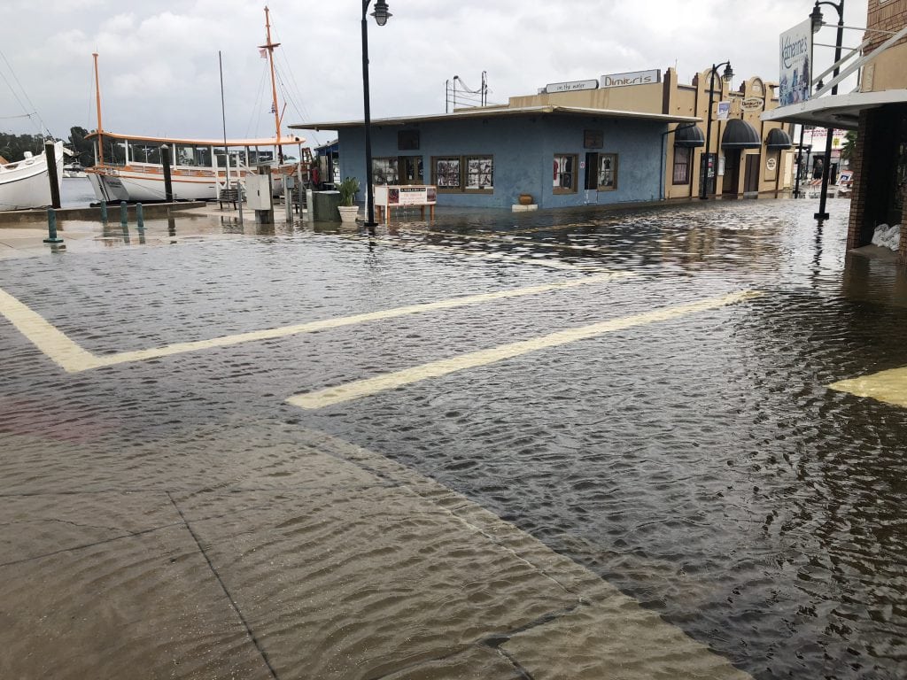 Flooding at the Tarpon Springs Sponge Docks